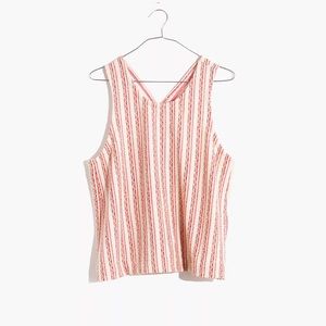 Madewell bouclé stripe cross-back tank top